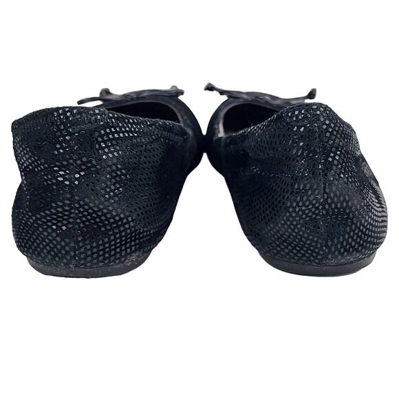 Softwalk Women's Ballet Style Flats Snake-Like Embossed Upper Shoes Black Size 8 - Picture 3 of 8